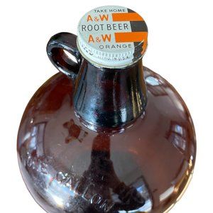vintage A&W 1 gallon glass jug